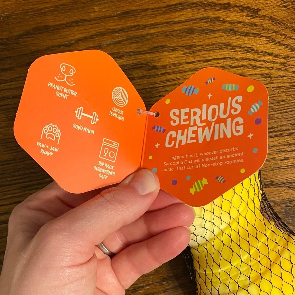 Bark Sarcopha Gus Super Chewer Dog Toy